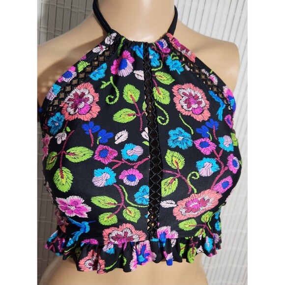 Aqua Couture Other - Aqua couture swim top for Womens Size Large floral print  B9